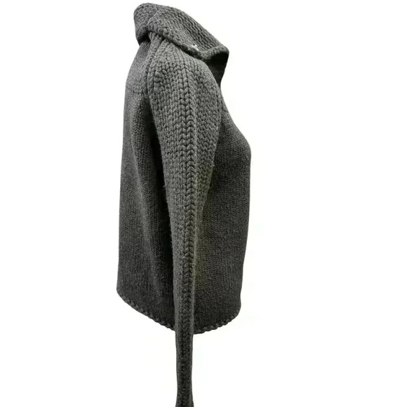 GAP Black Knit Cardigan Wool Blend Snap Closure Sweater Fit is A Size Small - Picture 3 of 16